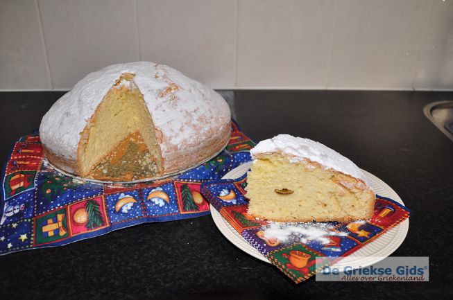 Grieks nieuwjaarsbrood nieuwjaarscake